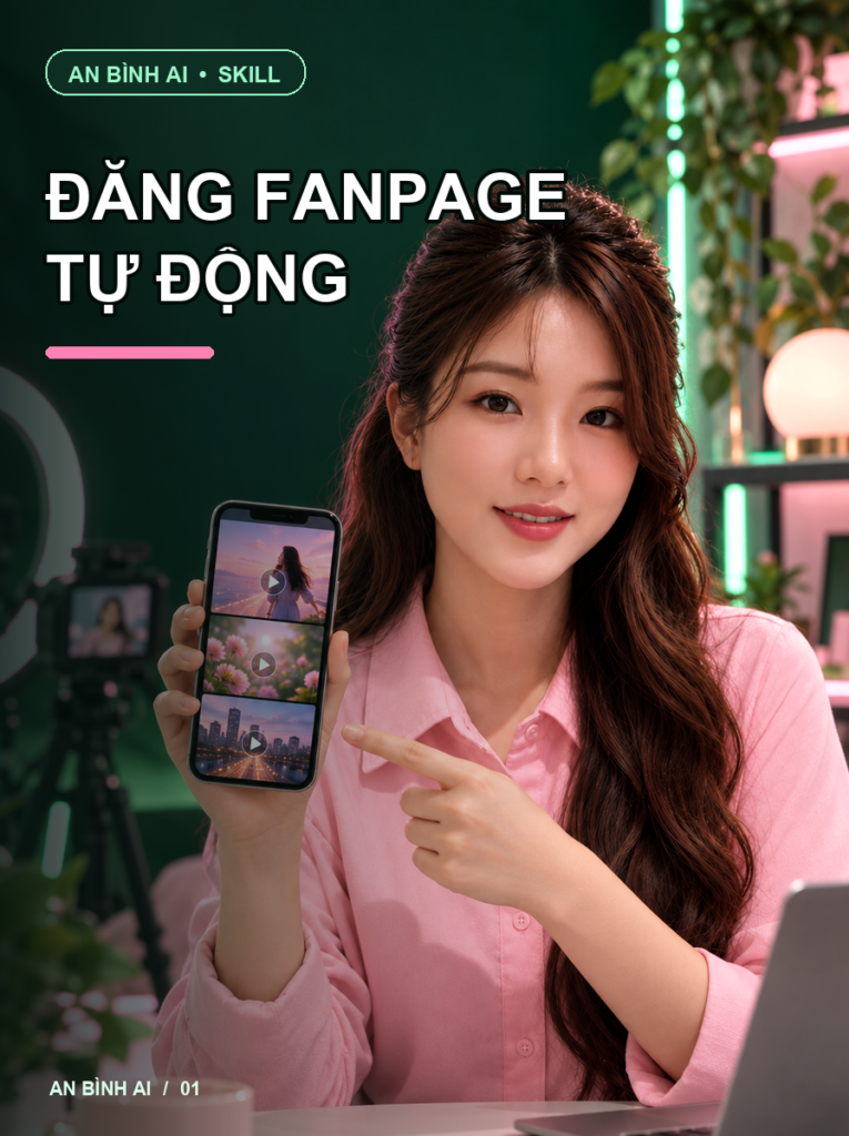 Viết & đăng bài Fanpage tự động — An Bình AI